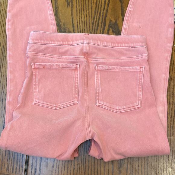 Spanx Jean-ish Legging Womens Coral Pink SMALL Pull On Pants Ankle Stretch FLAWS - Picture 12 of 14